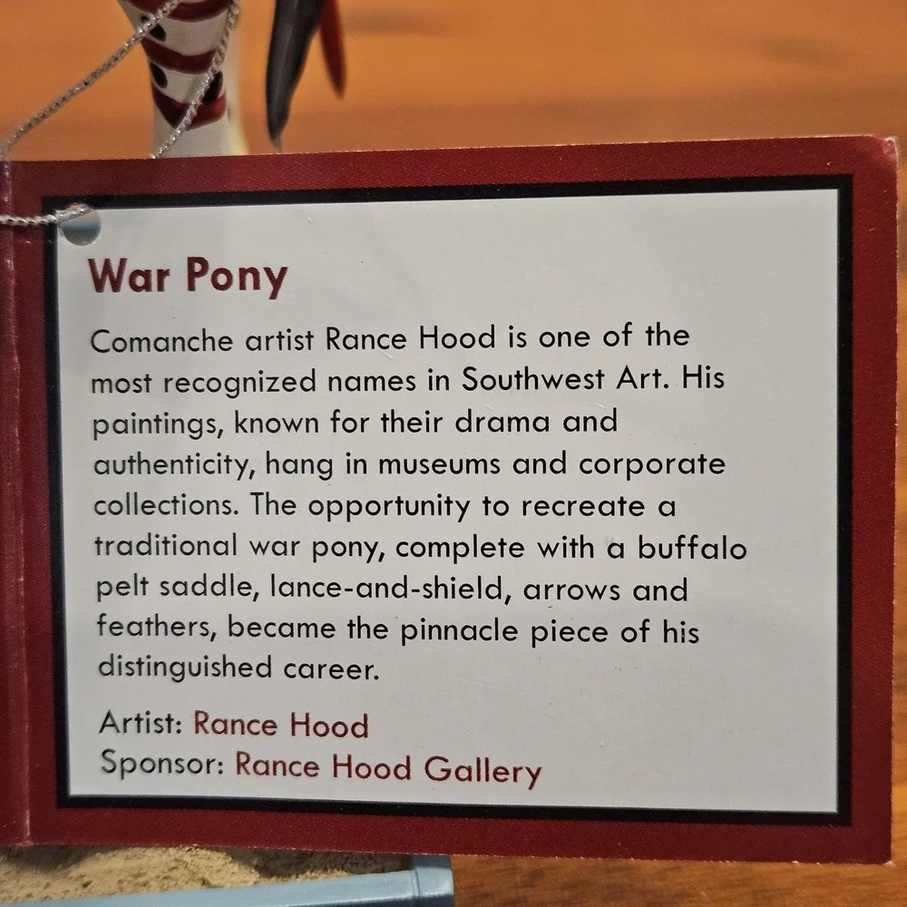 Trail of Painted Ponies War Pony #1452 • Rance Hood • 2003 Westland NIB